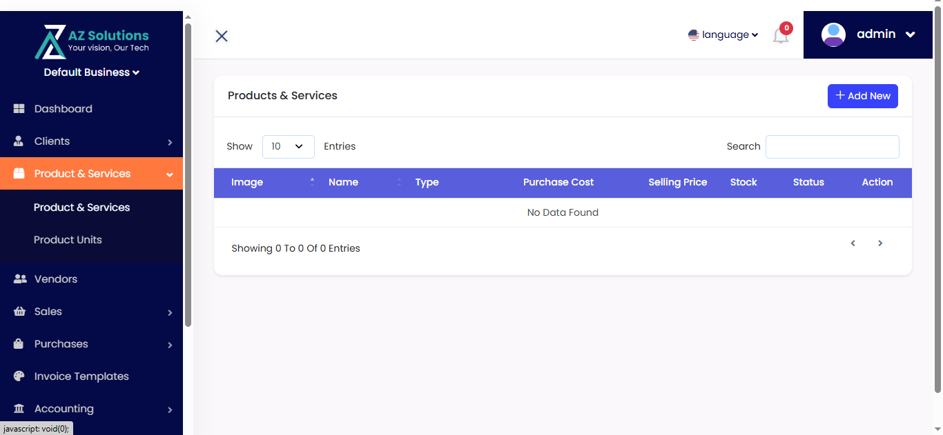 ERP Dashboard Screenshot 3