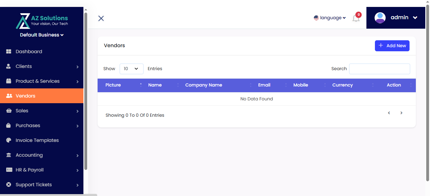 ERP Dashboard Screenshot 5